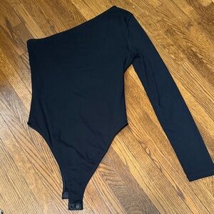 Zara Black One-Shoulder Bodysuit